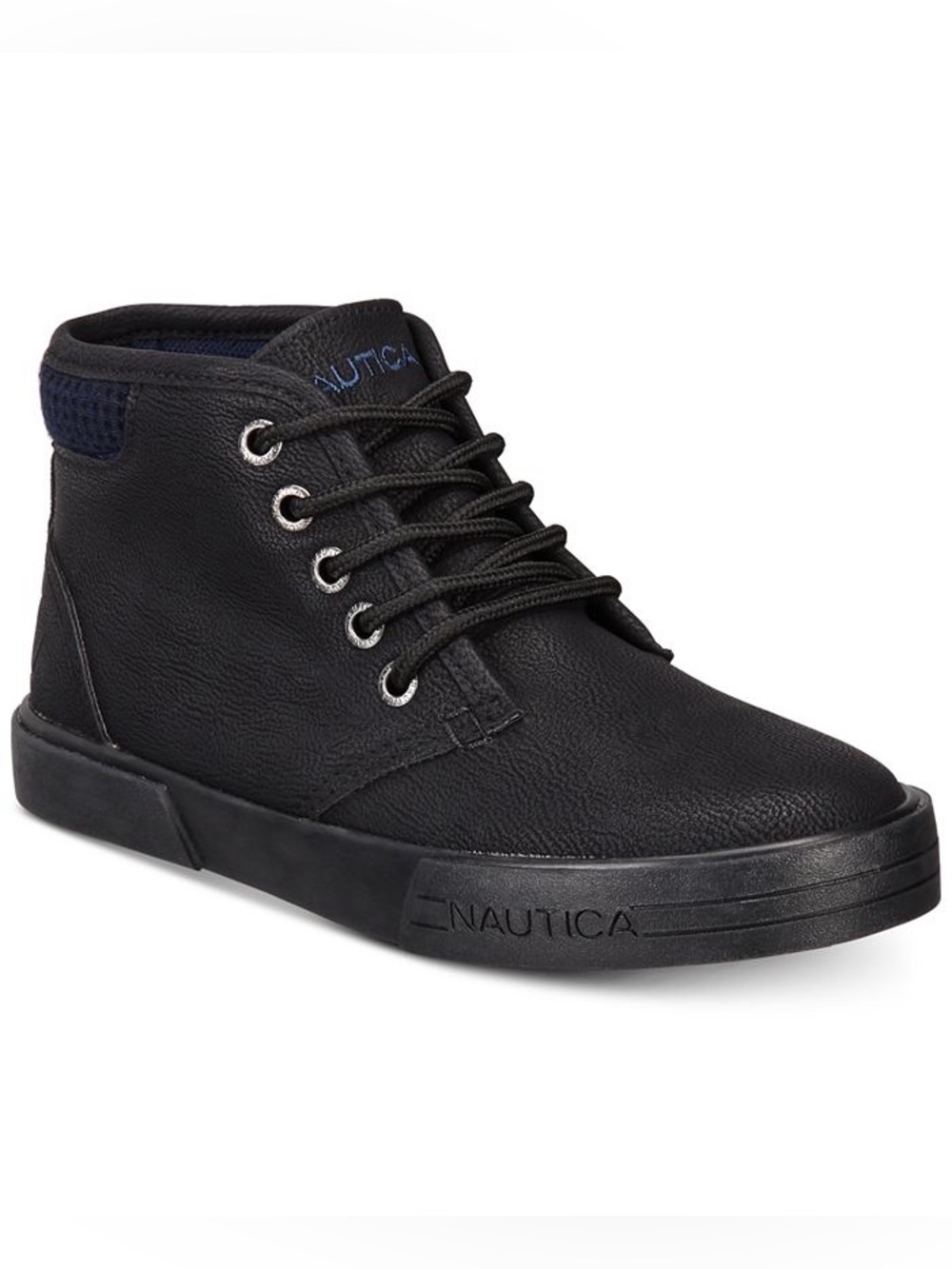 Nautica kids Black Chukka Boot with Subtle Navy Accent